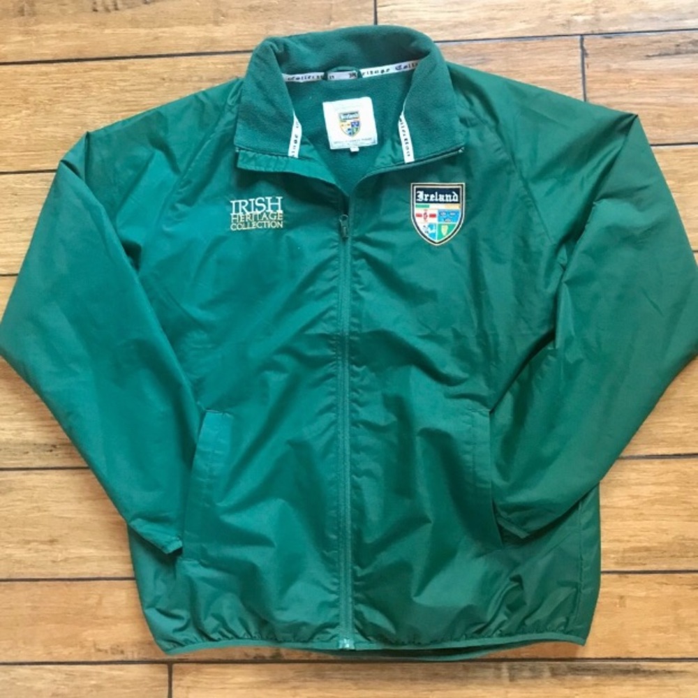 Retro Irish Full Zip Fleece Lined Jacket Heritage - Picture 2 of 8